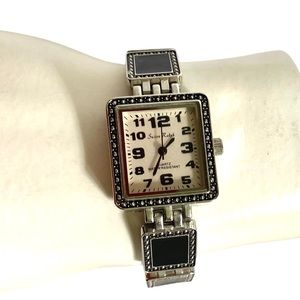 Suisse Ralph Ladies Watch/Black Square Face & Links 90s Bracelet Watch/2601-5.5